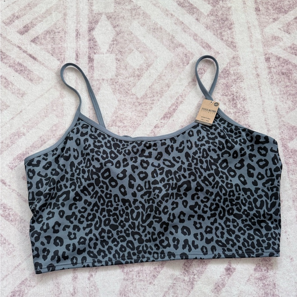 PINK Victoria's Secret Gray Leopard Print Bra
